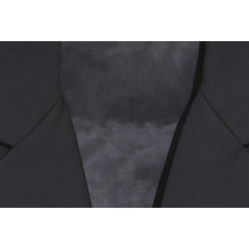 Men's black ballroom latin dance vest lapel collar waltz tango competition stage performance waistcoat side slit for man